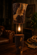 Handmade Rustic Wooden Lamp